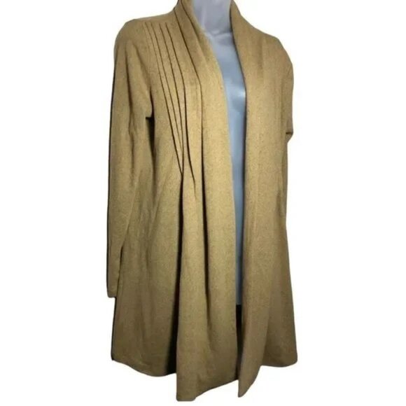 ESSENTIALS BY MILANO WOMEN'S EARTH GREEN OPEN FRONT CARDIGAN SWEATER SIZE MEDIUM - Picture 1 of 6